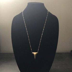 Long chain triangle necklace